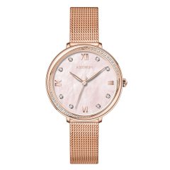   ASTRON 8065-0 női karóra, rózsa arany színű nemesacél tok, rózsa arany színű milánói csat, rózsa arany számlap, keményített ásványüveg, quartz szerkezet, WR 50M vízállóság