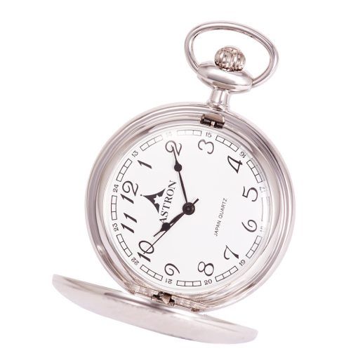 Astron férfi zsebóra, quartz, ezüst színű (vonatos), arab számos