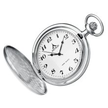 Astron férfi zsebóra, quartz, ezüst színű tok (vonatos), arab számos fehér számlap