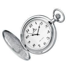 Astron férfi zsebóra, quartz, ezüst színű tok (pajzsos), arab számos fehér számlap