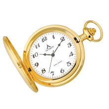 Astron férfi zsebóra, quartz, arany színű tok (pajzsos), arab számos fehér számlap