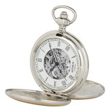 Astron férfi zsebóra, mechanikus (skeleton), bicolor (ezüst + arany) színű tok, római számos számlap