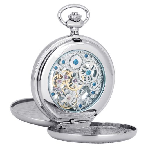 Astron férfi zsebóra, mechanikus, bicolor (ezüst + rózsaarany) színű tok, római számos fehér számlap